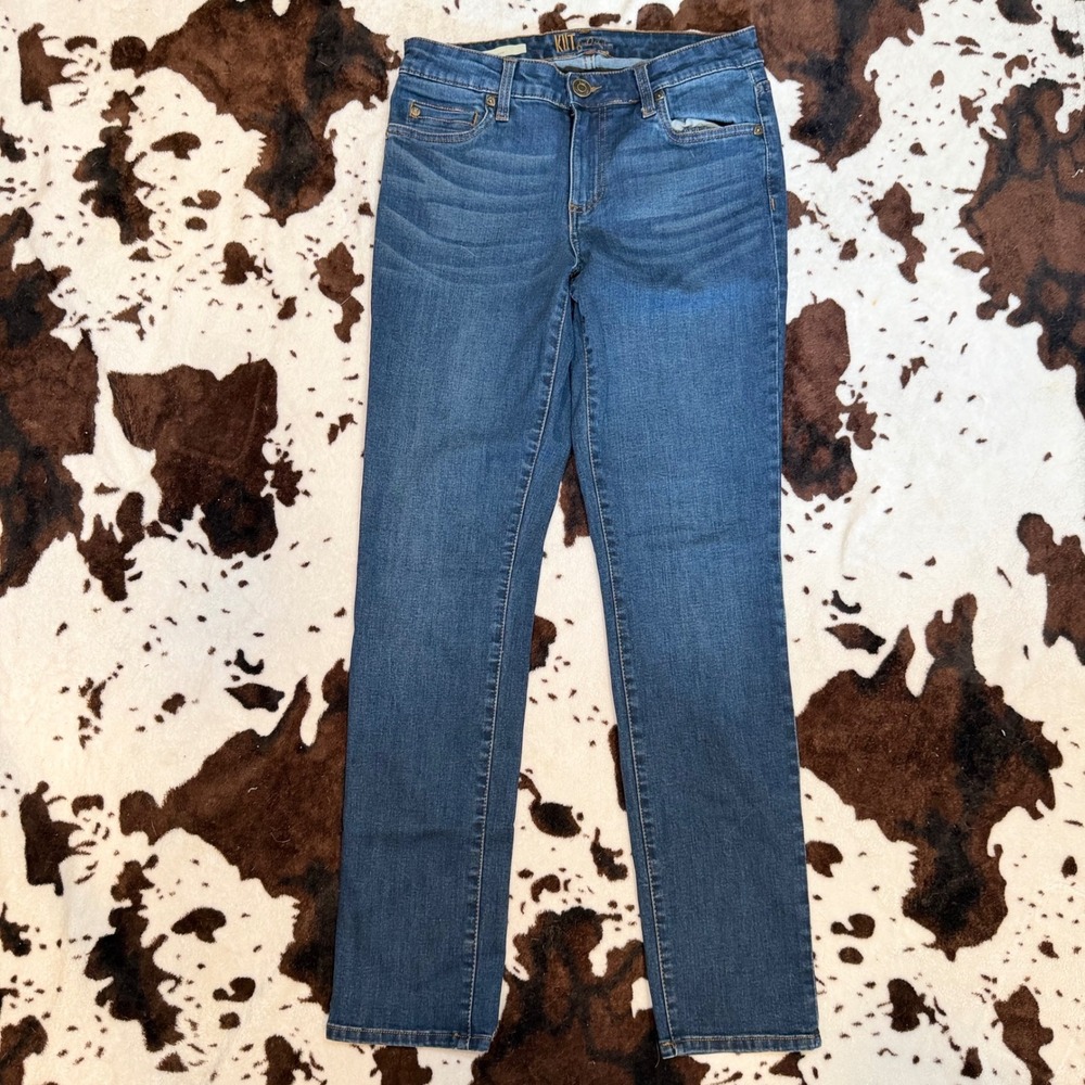 Kut from the Kloth Katy Boyfriend Jeans Womens 2 Medium Wash Straight Casual